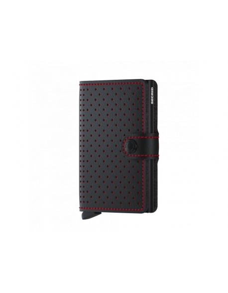 Peňaženka Secrid Miniwallet Perforated Black Red