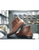 Pánske elegantné kožené topánky zimné hnedé