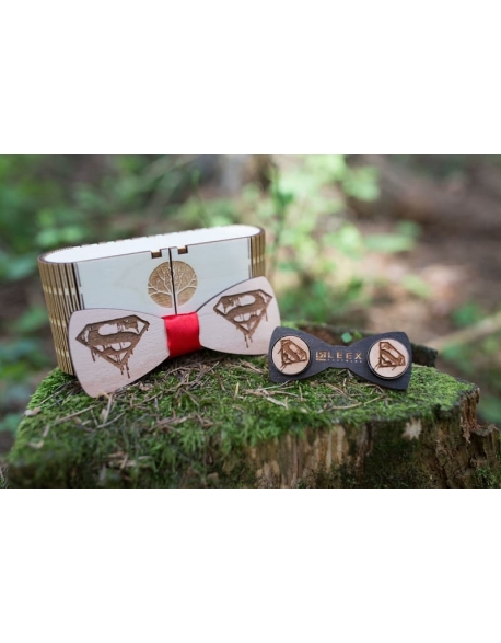 Drevený motýlik a manžety set mm1