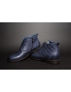 Leex Resident -pánske modré zateplené kožené topánky