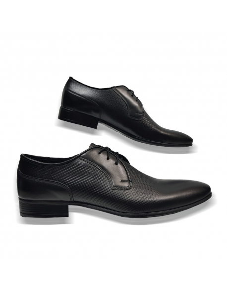 Kožená čierna elegantná pánska obuv LEEX Resident