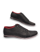 Kožená čierno-červená športová pánska obuv LEEX Resident