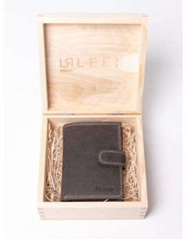 Kožená peňaženka s krabičkou podľa vl. výberu LR9