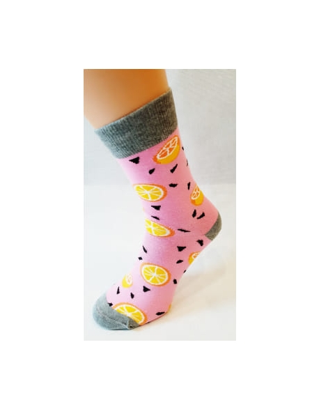 Crazy socks ružové ponožky pomaranč